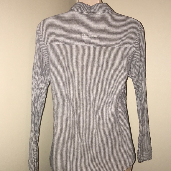 August Silk striped button down long sleeve - Picture 8 of 8